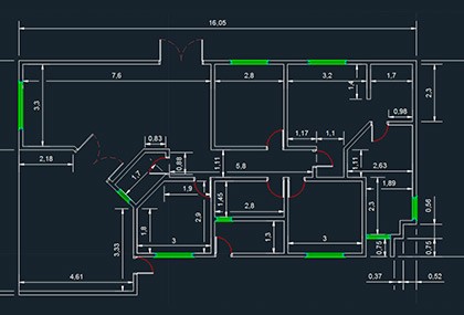 DESENHO TÉCNICO DE PLANTAS ARQUITETÔNICAS EM CAD